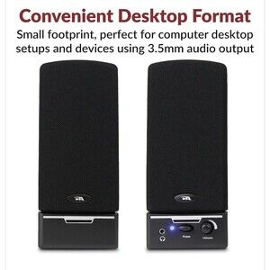 Cyber Acoustics CA-2014 Computer Speakers Full Stereo Multimedia